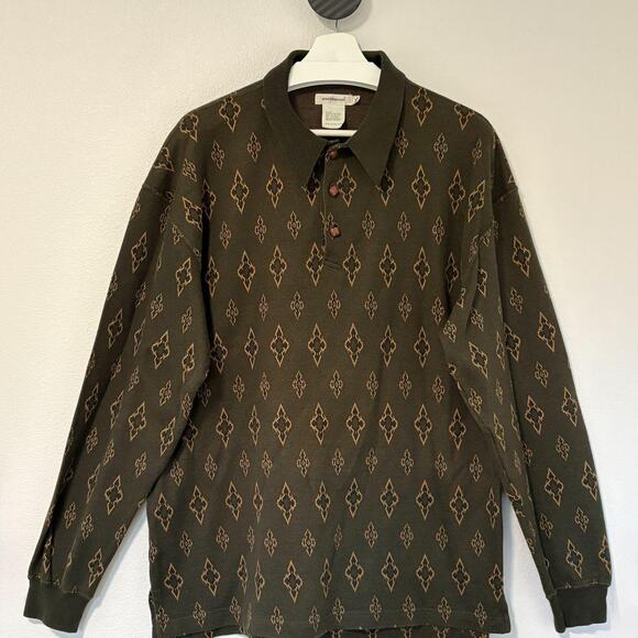 Matinique Geometric Print LS Polo XL - Picture 1 of 10
